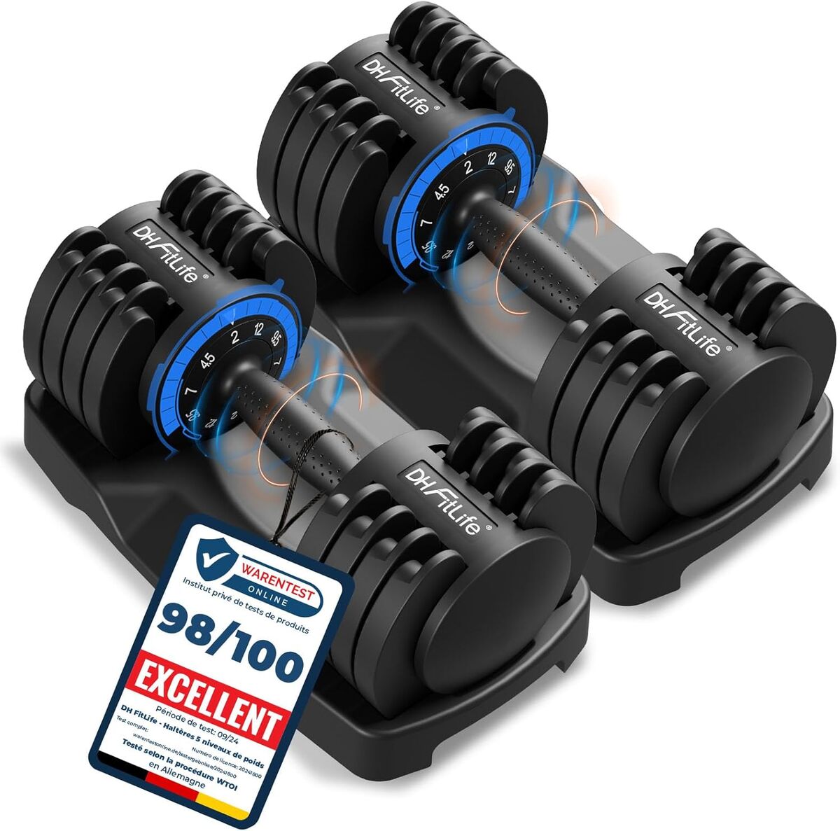 Test des haltères réglables DH FitLife : performance et praticité