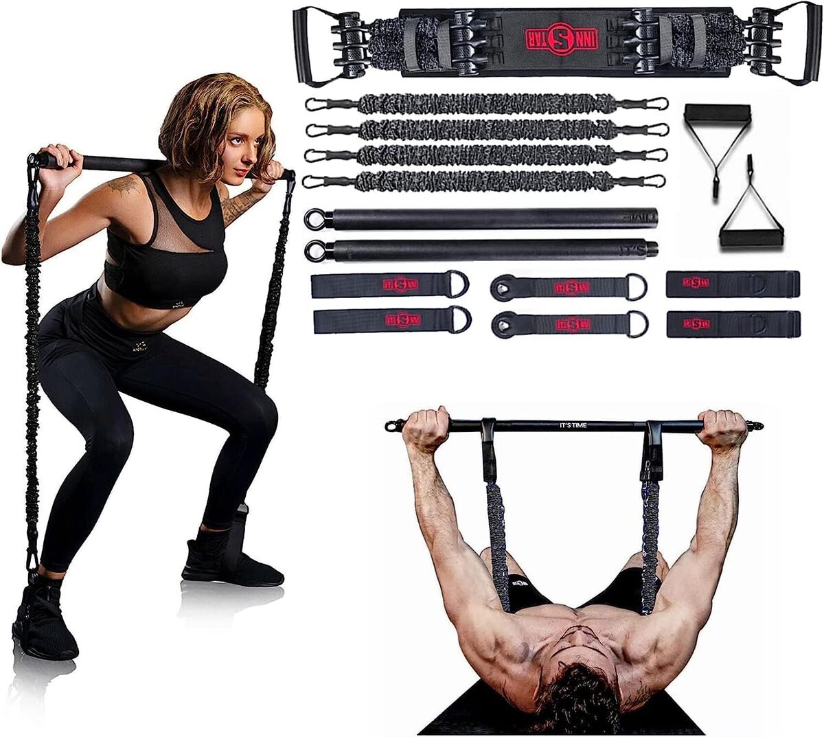 Test du kit élastiques de musculation Innstar : home gym portable 90 kg