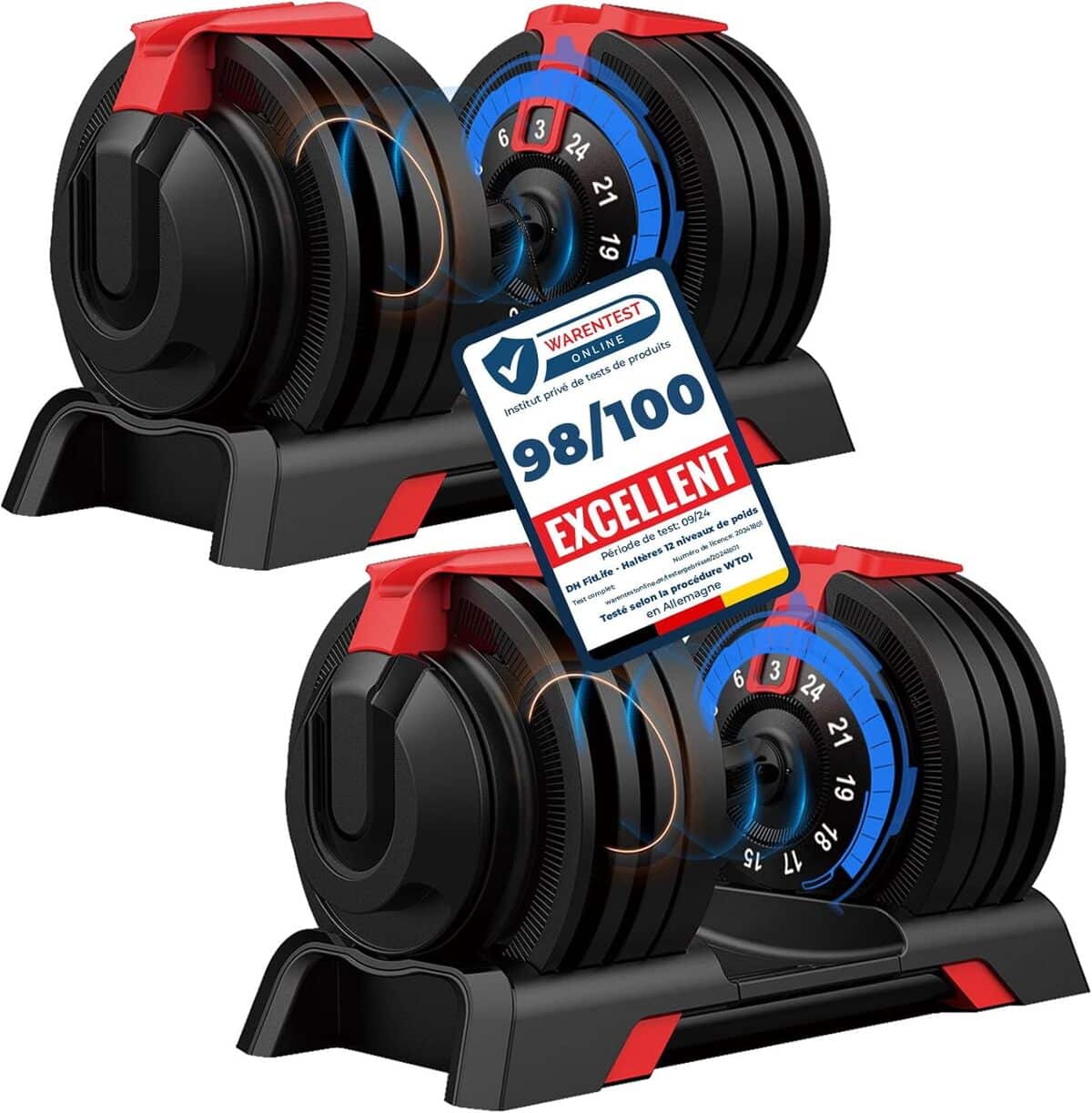 Test des haltères réglables DH FitLife 24kg : polyvalence et efficacité