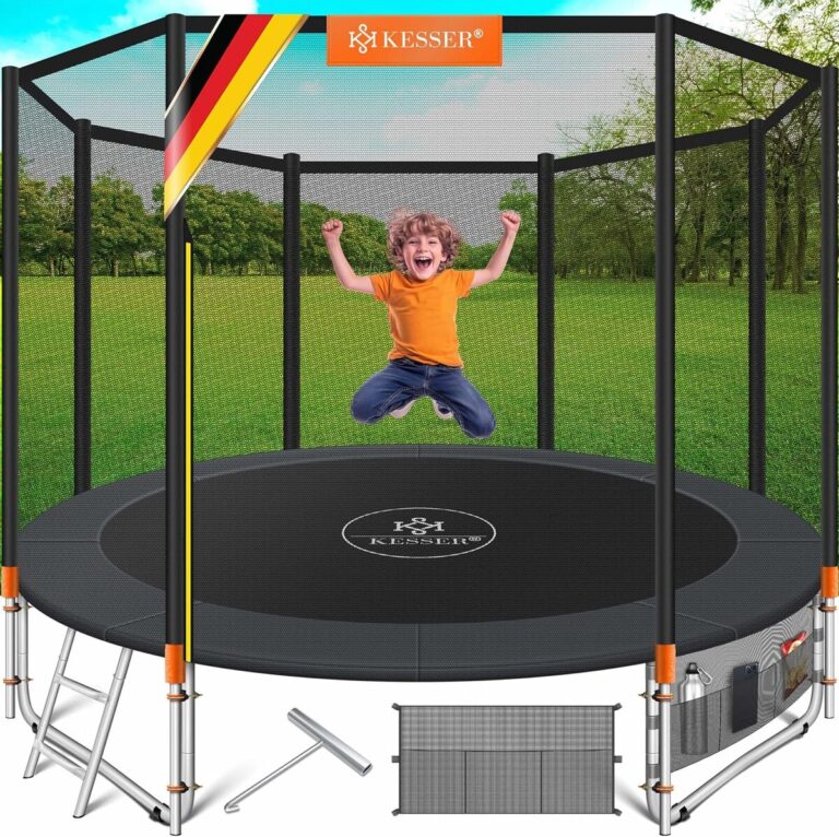 Trampoline De Jardin Rectangulaire XXL 518 X 305 Cm - Modèle Famille - Avec Filet De Sécurité