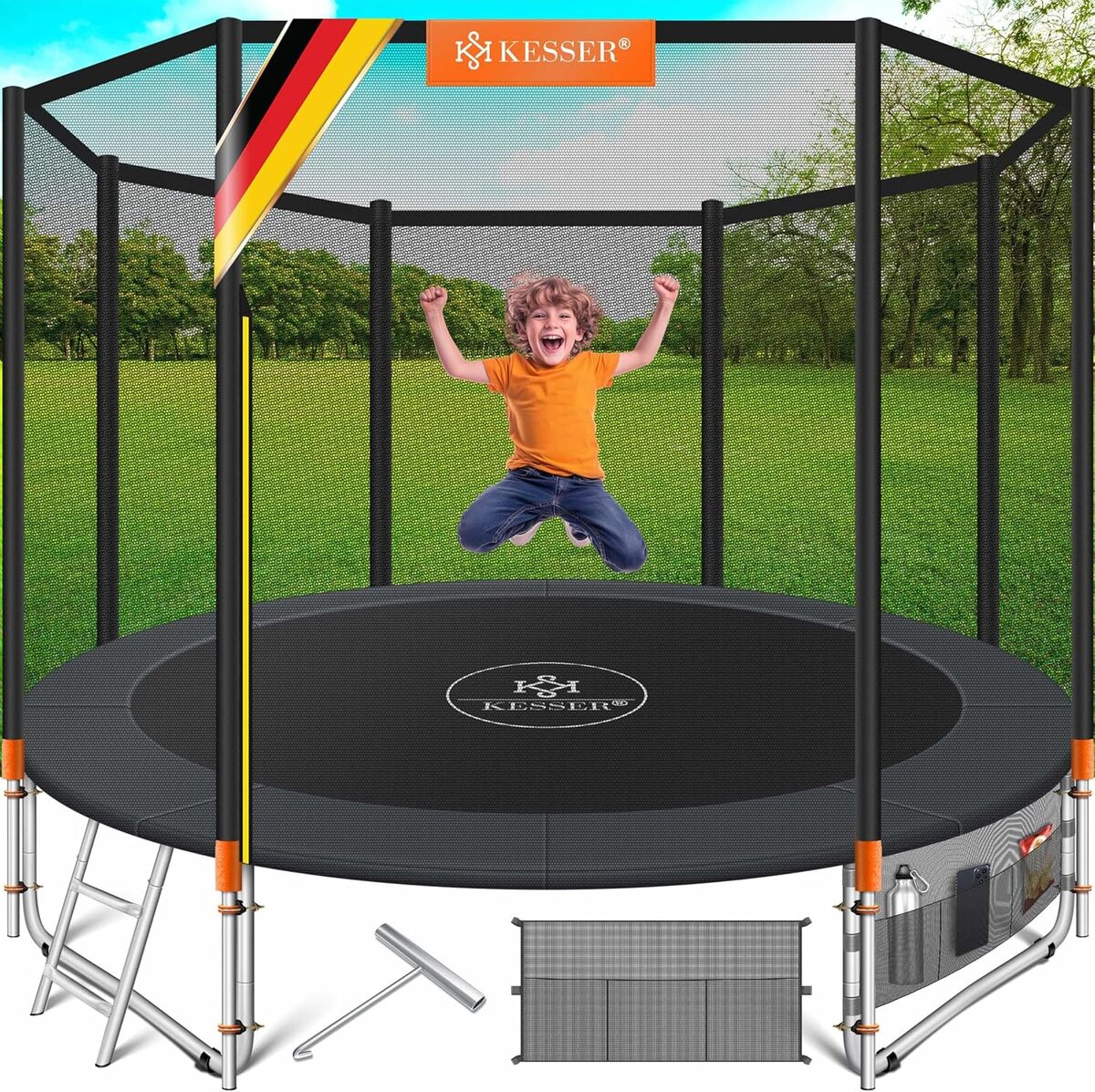 Test du trampoline Kesser 305 cm : sécurité et qualité au rendez-vous