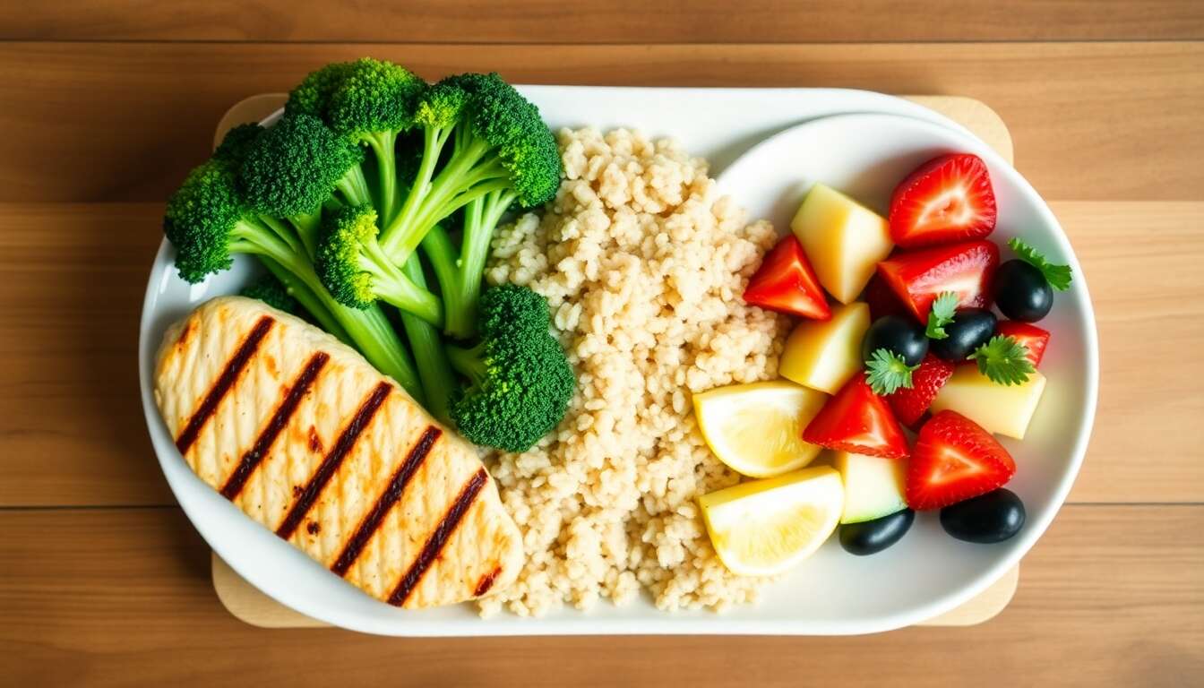 Menu sèche : plan de repas à 1800 kcal