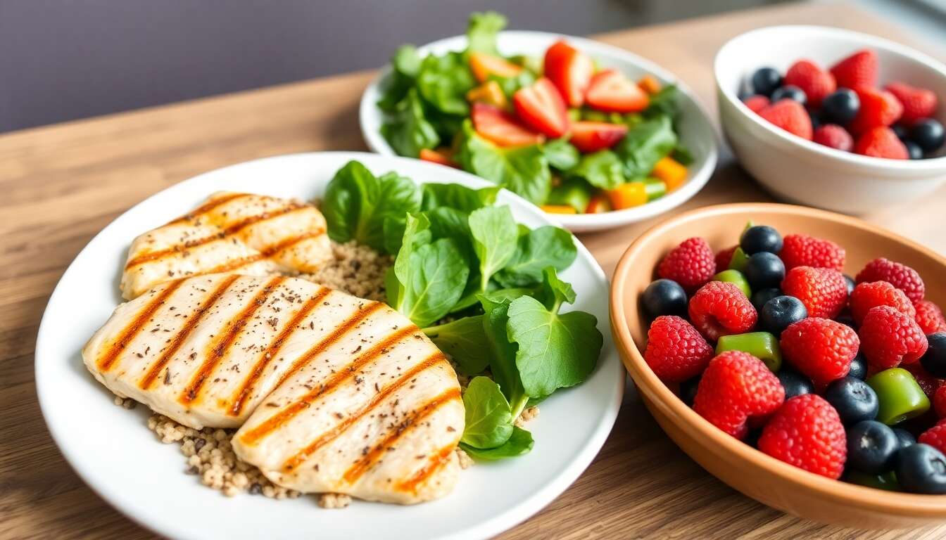 Menu type à 1800 kcal : exemple d'une journée équilibrée Menu type à 1800 kcal : exemple d'une journée équilibrée