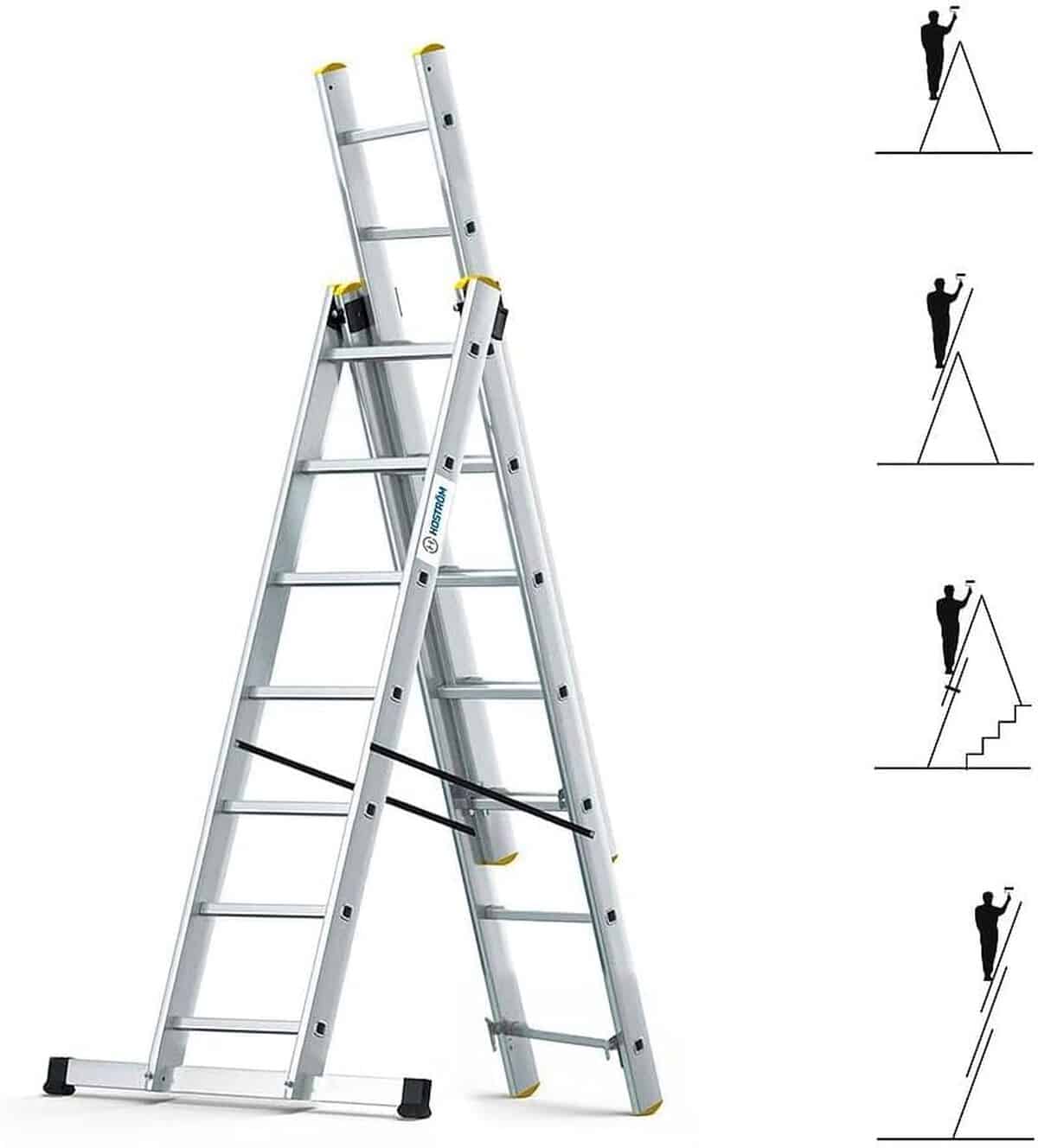 Test de l'échelle transformable Hostrom StablePro 3x7 marches