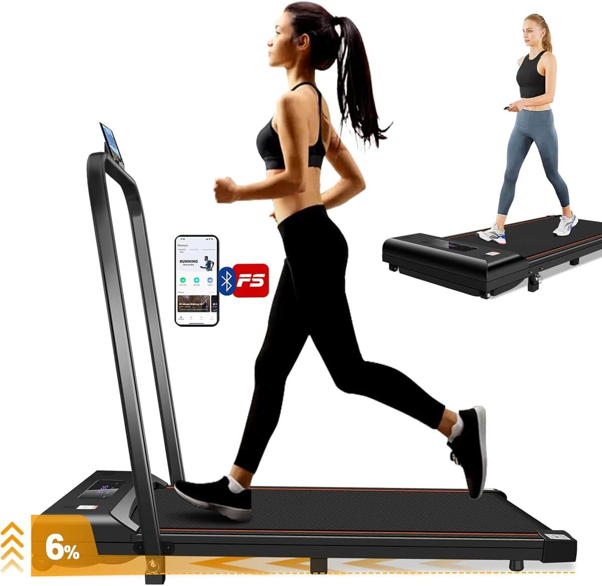 Test du tapis de course inclinable 3CV pliable avec audio Bluetooth et télécommande