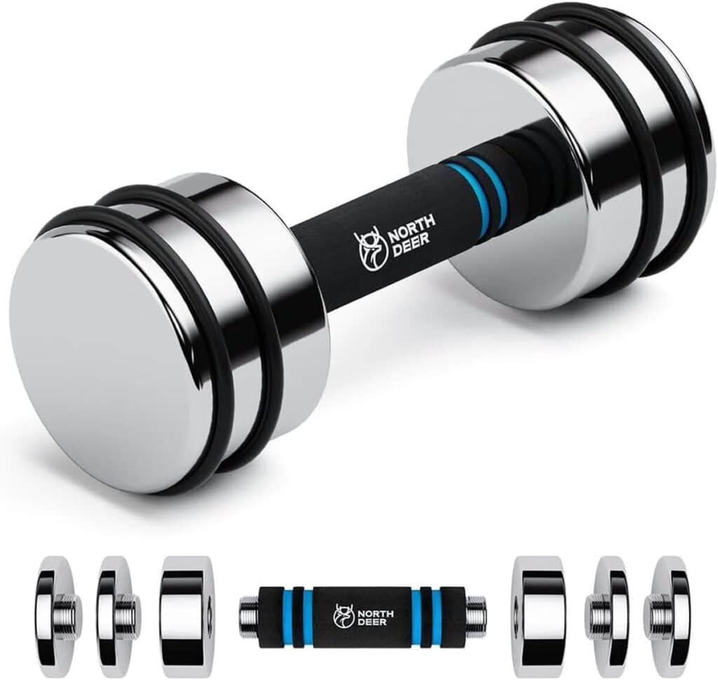 Test : haltère réglable 25 kg en acier avec poignée mousse