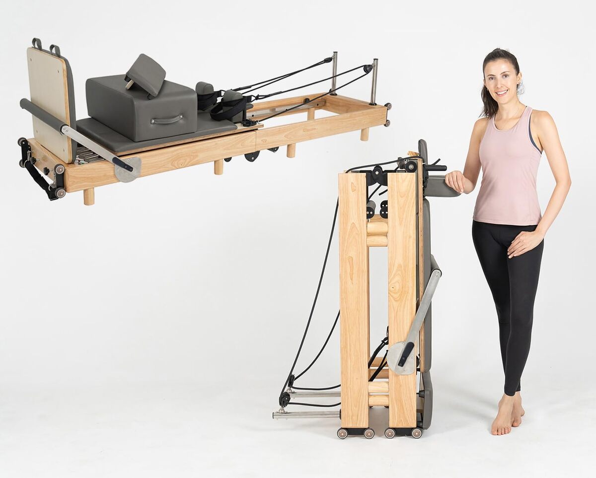 Test de la machine pilates nexace : reformer pliable en bois pour chez vous