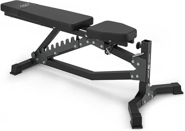 Marbo Sport Banc d'entraînement réglable double face MS-L102 | noir ou rouge – au choix | Made in EU