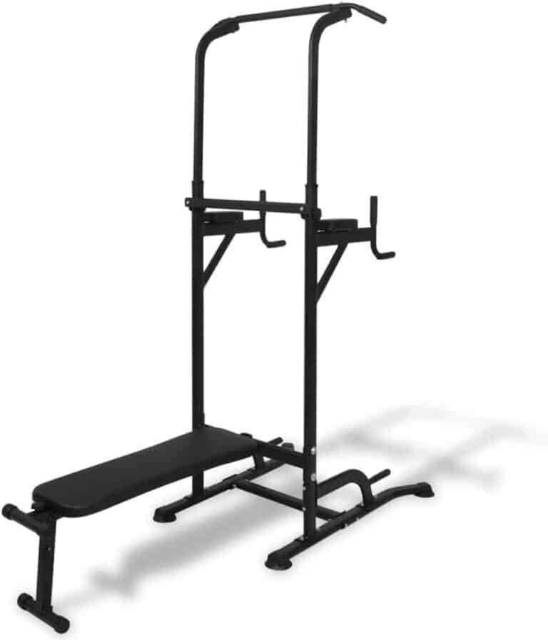 Station De Fond Avec Poignées Pour Entraînement En Suspension, Dips Et Callisthénie, Acier Avec Mousse Antidérapante, Charge Max 150 Kg