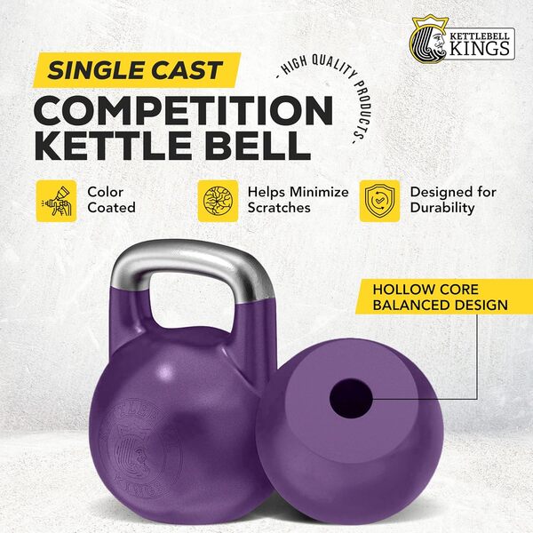 Kettlebell Kings | Kettlebell Sport Competition Style Kettlebell | conçu pour Plus de Confort Pendant Les Nettoie, Ouverture, Snatches et Haute répétition mouvements et d'exercice