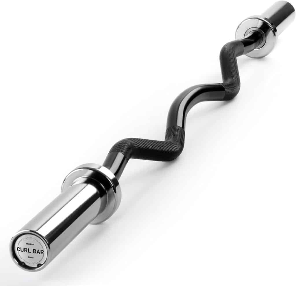 Test de la barre de curl PhysKcal EZ pour musculation des bras