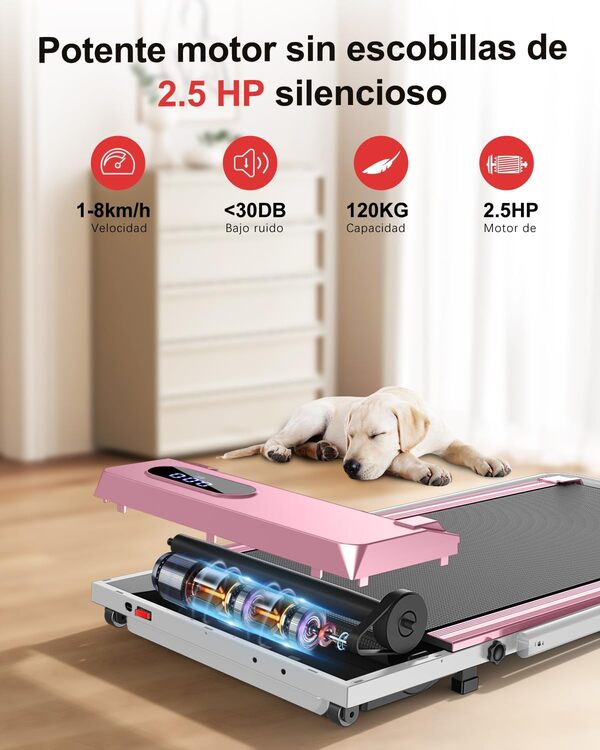 Tapis de Course 4 en 1 Pliable avec Pente 7% – Tapis de Marche Électrique 8 km/h, Moteur 2,5 CV, Système d’Amorti Avancé, Écran LCD, Cadre Renforcé, 130 kg Max – pour Maison & Bureau