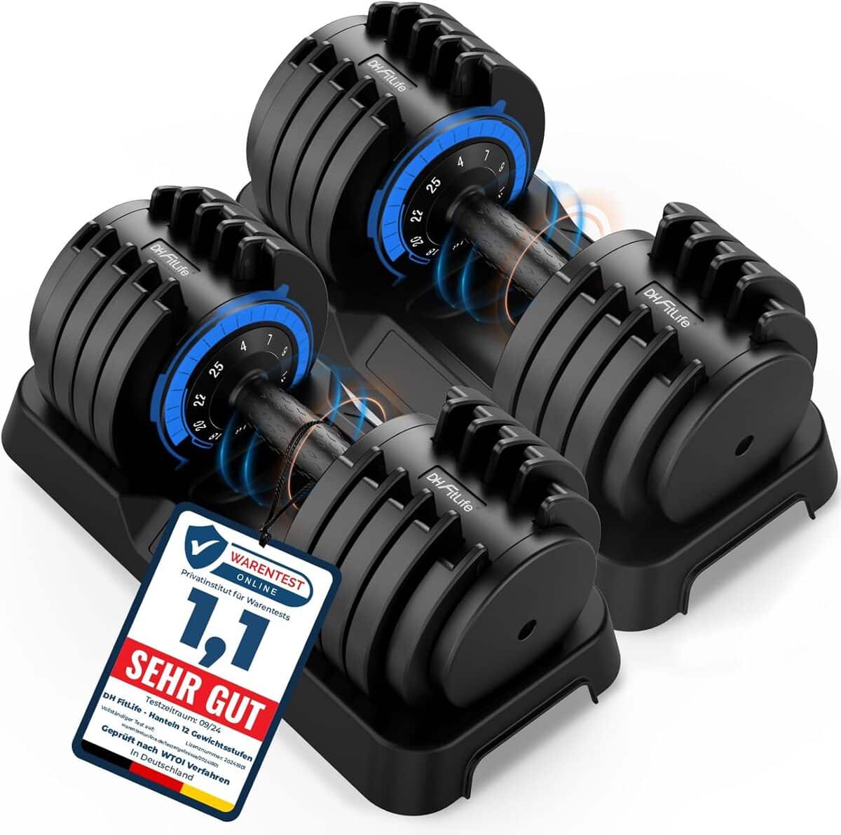 Test des haltères réglables DH FitLife 25 kg 10 en 1