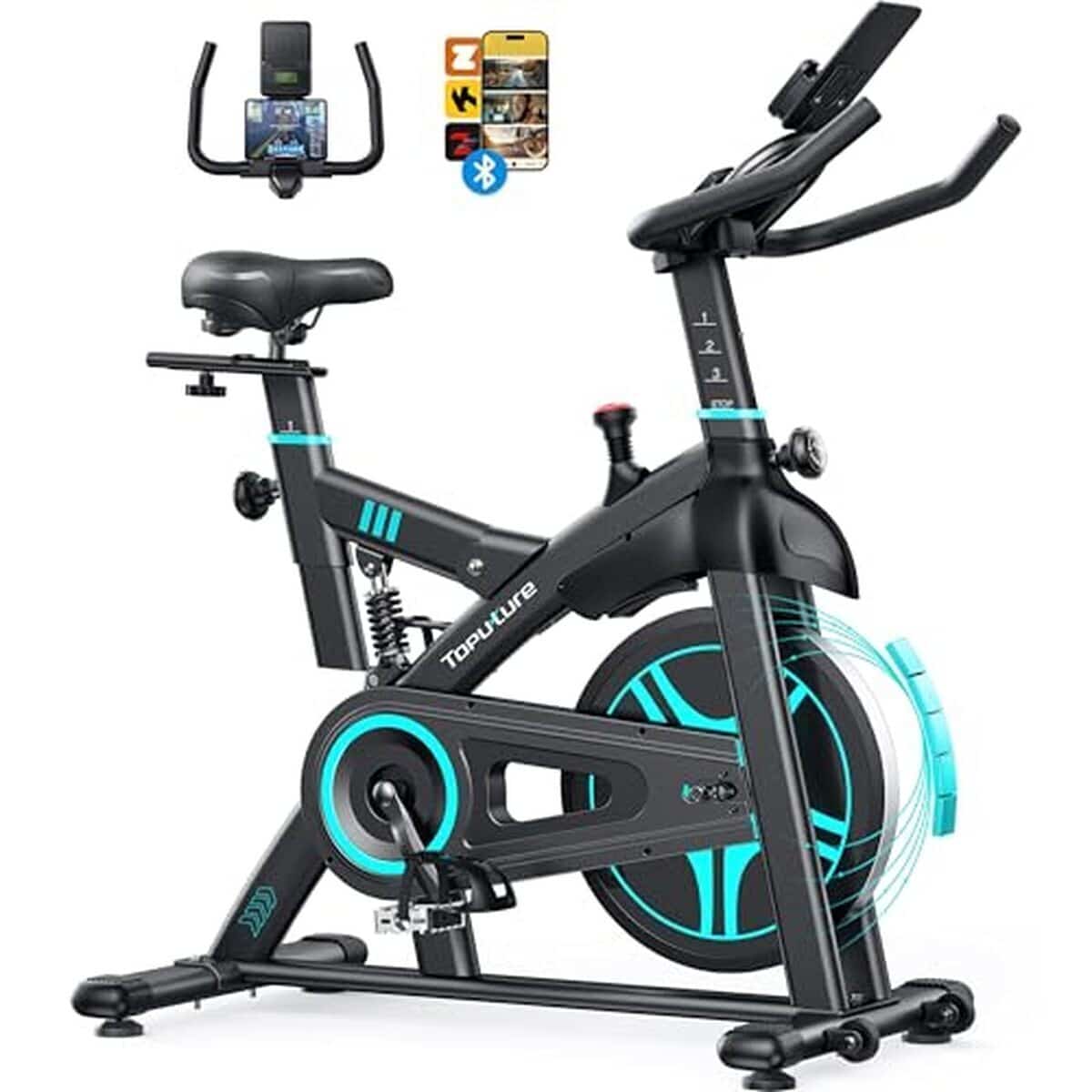 Test du vélo d'appartement TOPUTURE : résistance magnétique et connectivité