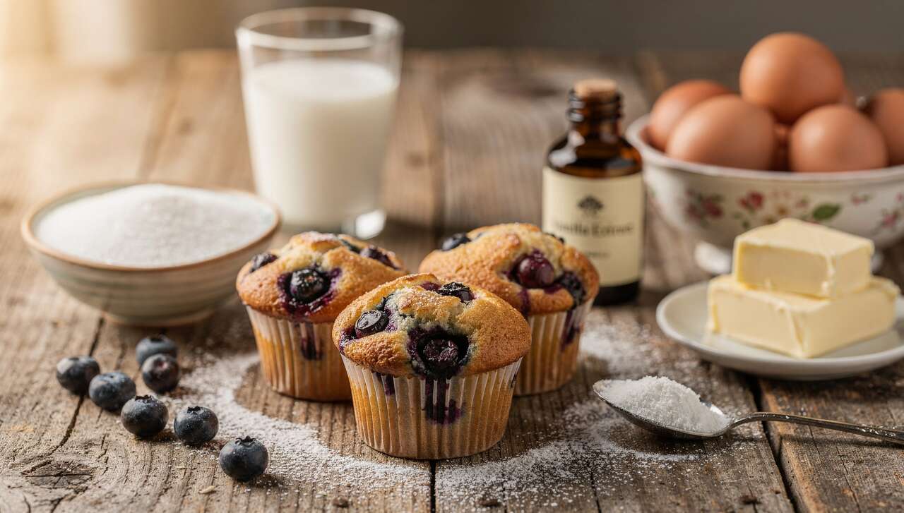 Muffins à la myrtille : recette facile et savoureuse
