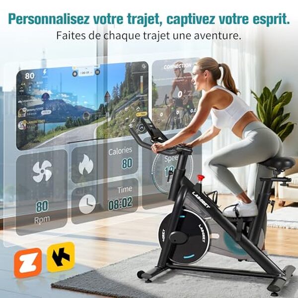 Découvrez notre test détaillé du vélo d'exercice LABGREY : résistance magnétique performante et compatibilité app pour améliorer vos entraînements