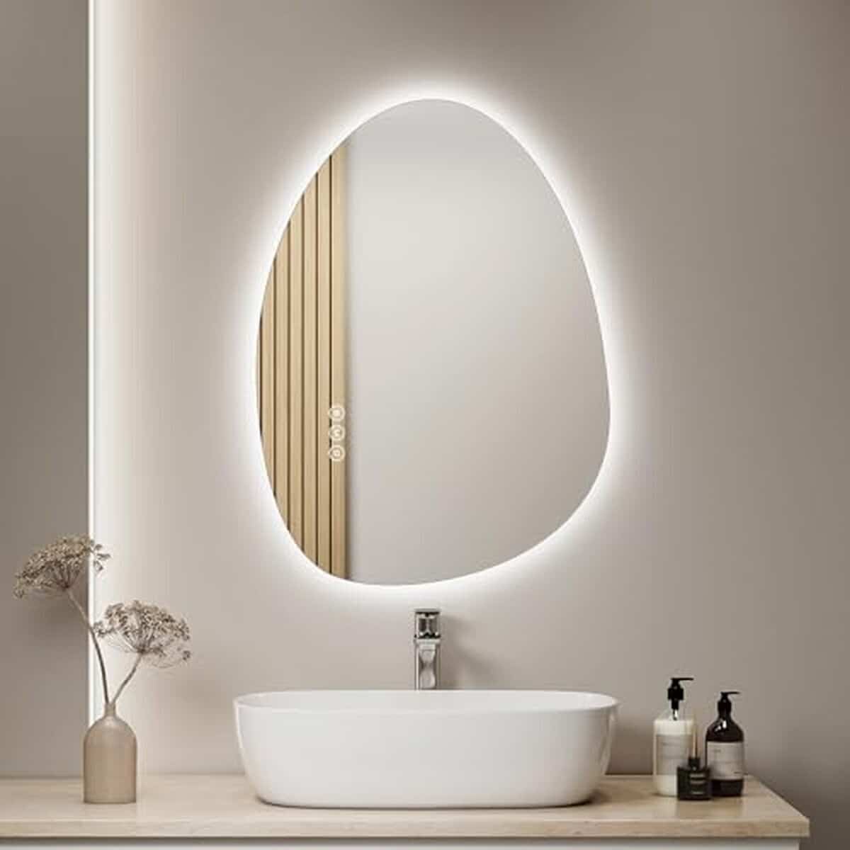 Avis sur le miroir de salle de bain S'Afielina avec éclairage et antibuée