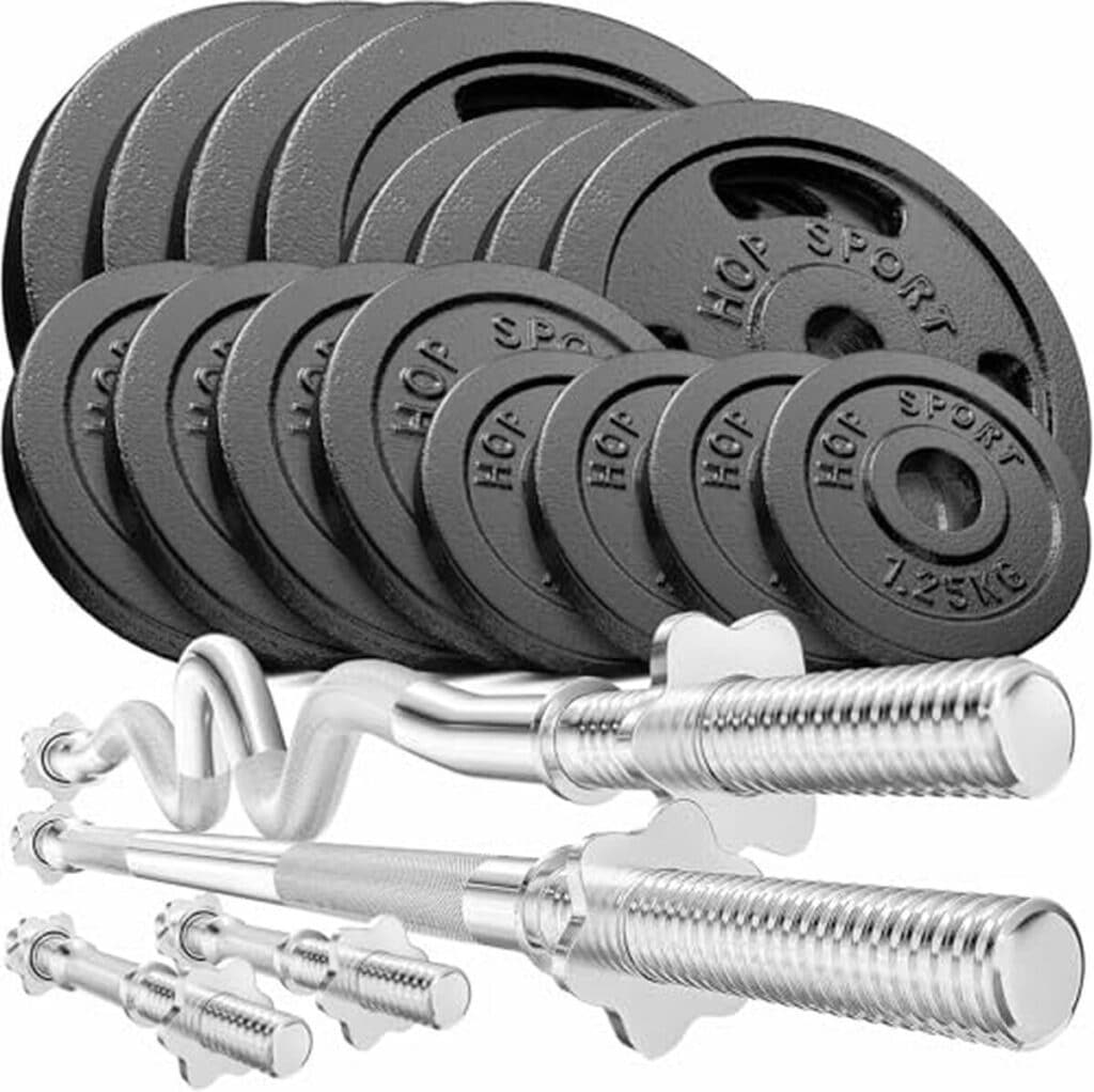 Test du set d'haltères HOP-Sport® 96 kg : musculation à domicile