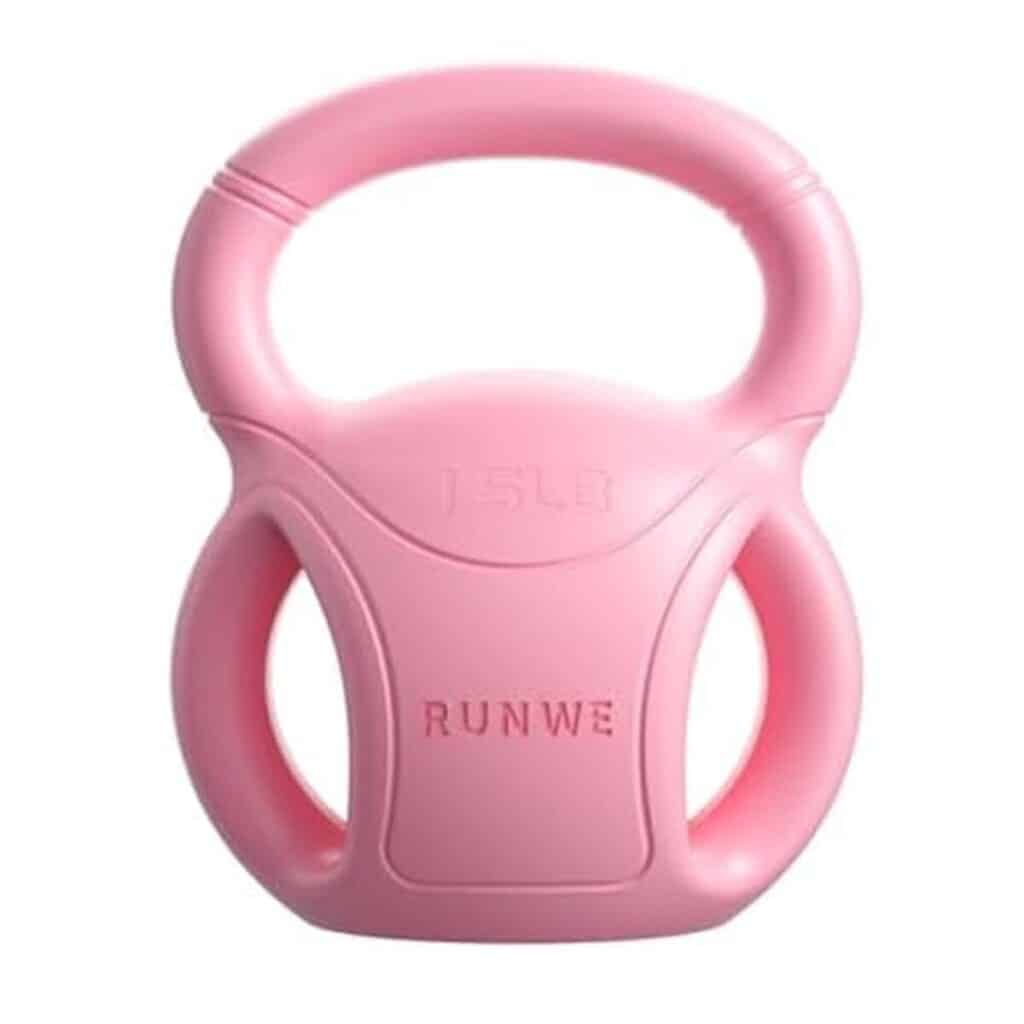 Test : kettlebell rose RUNWE 6, 8 kg à trois poignées