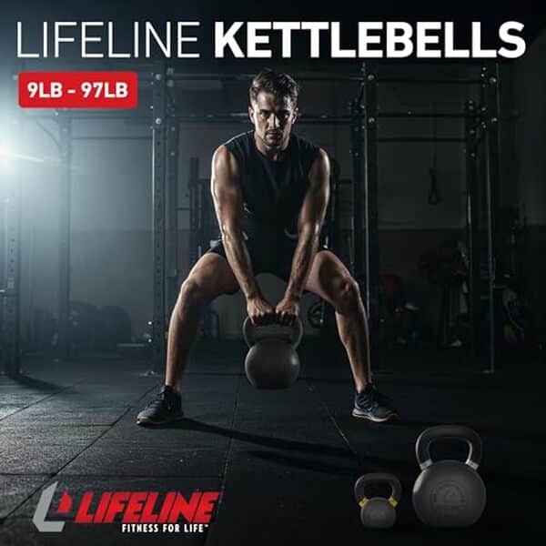 Découvrez les kettlebells Lifeline : l'équipement antidérapant idéal pour un entraînement complet et efficace à la maison ou en salle.
