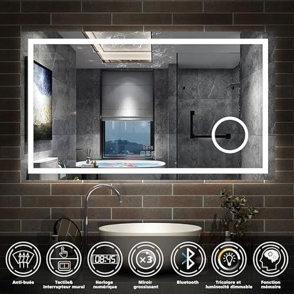 Découvrez notre test complet du miroir de salle de bain led aica 120x70cm avec bluetooth. Observations sur sa qualité et ses innovations pour un intérieur moderne.
