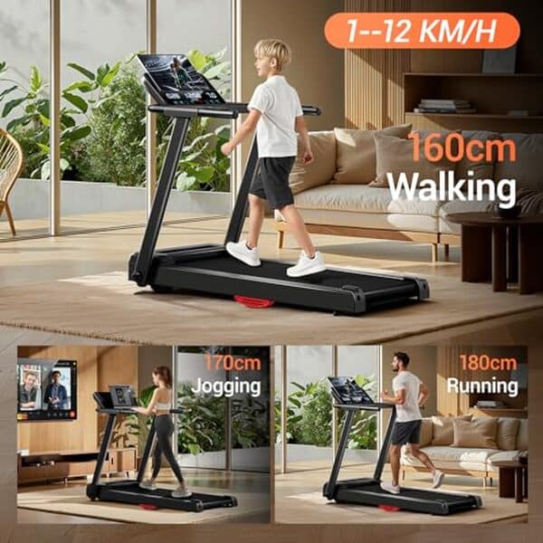 Découvrez les performances et la connectivité avancée du tapis de course pliable UMAY 2.5HP pour un entraînement optimal à domicile.