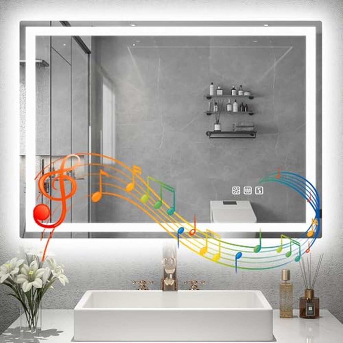 Avis sur le miroir LED starlead 60x80 cm avec éclairage Bluetooth