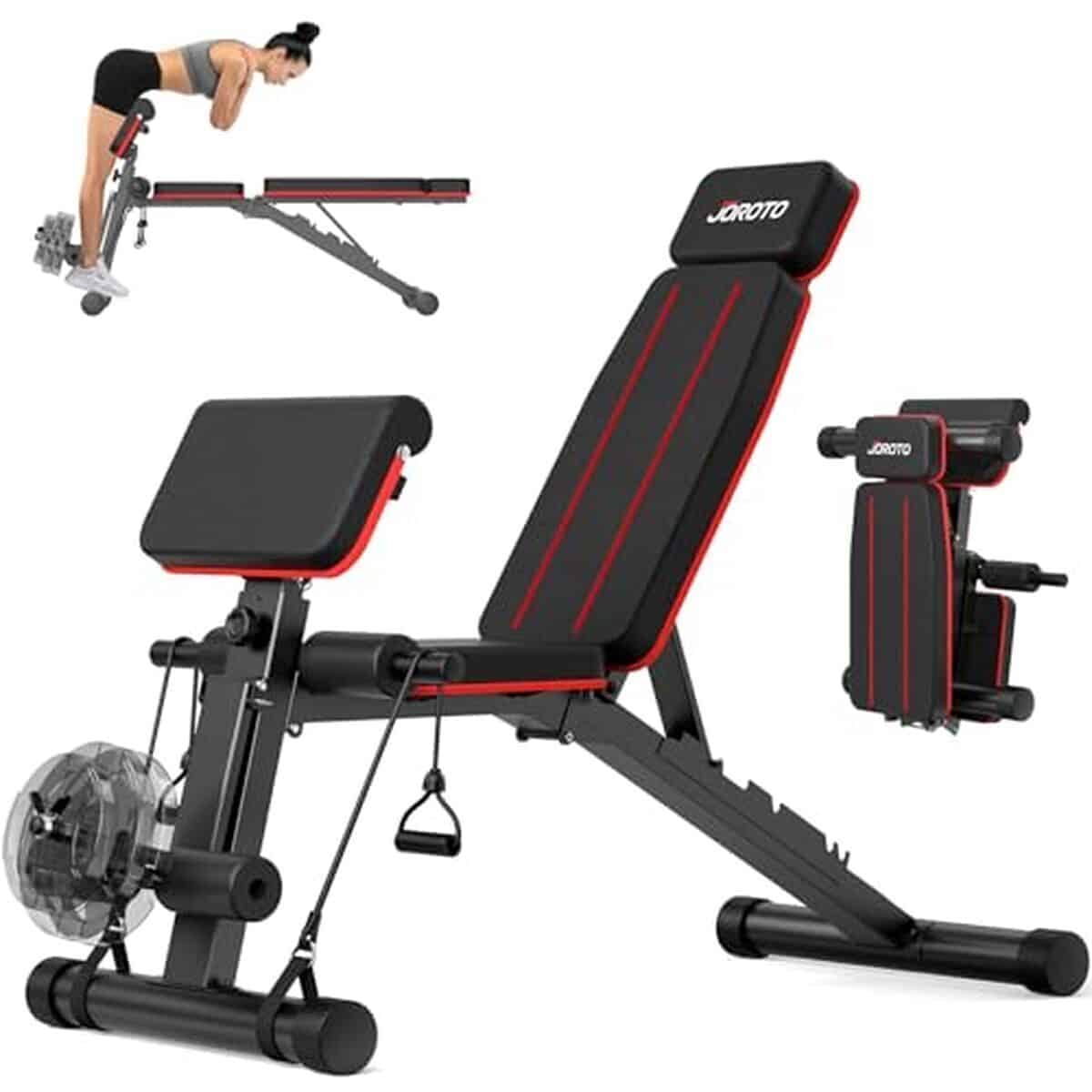 Test du banc de musculation Joroto réglable et pliable 350 kg