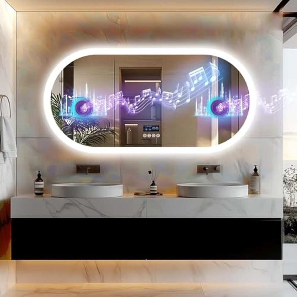 Avis miroir LED ovale LUVODI : élégance et technologie