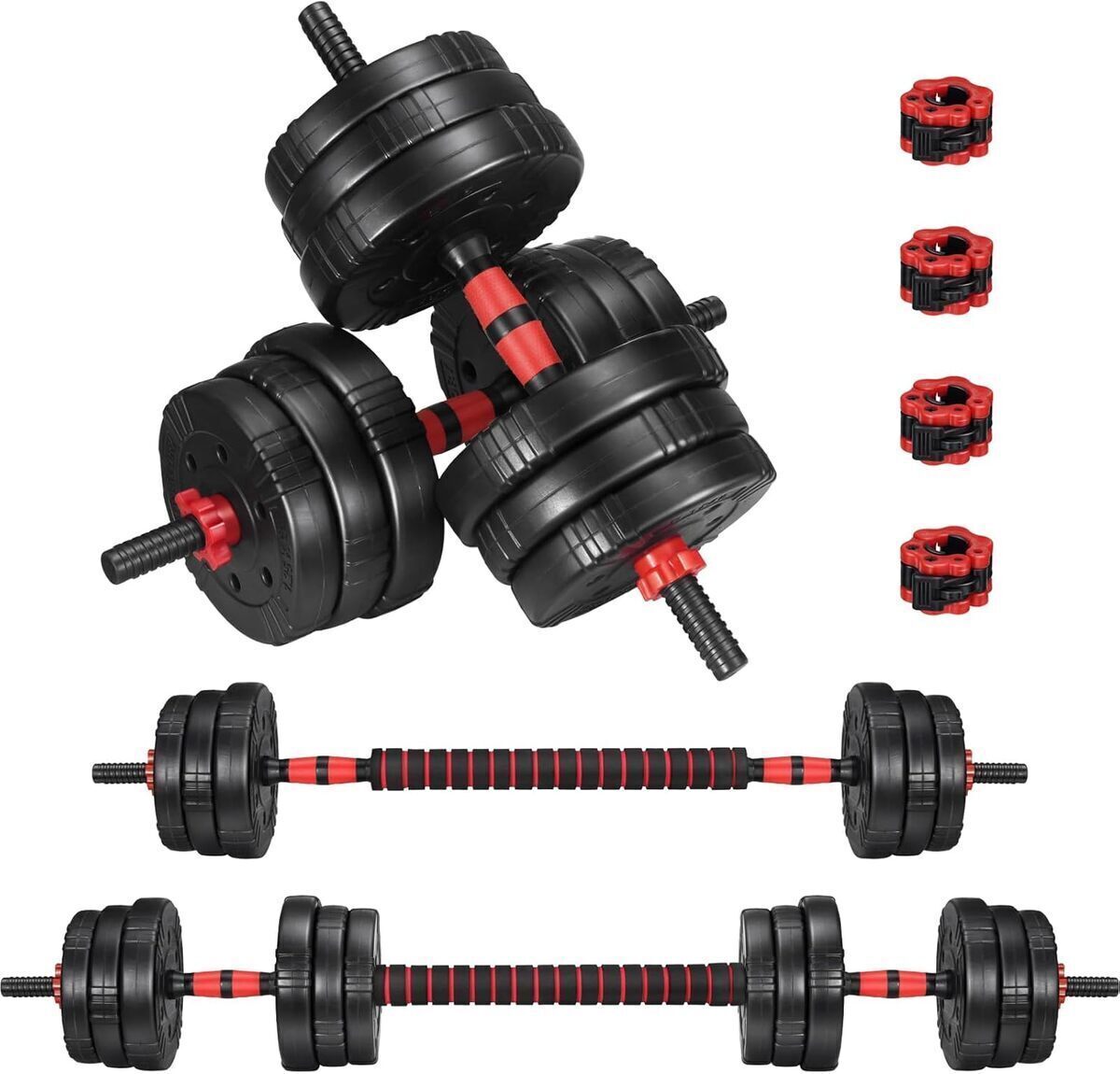 Test de l'ensemble d'haltères réglables EDOSTORY 10 kg, fitness 4 en 1