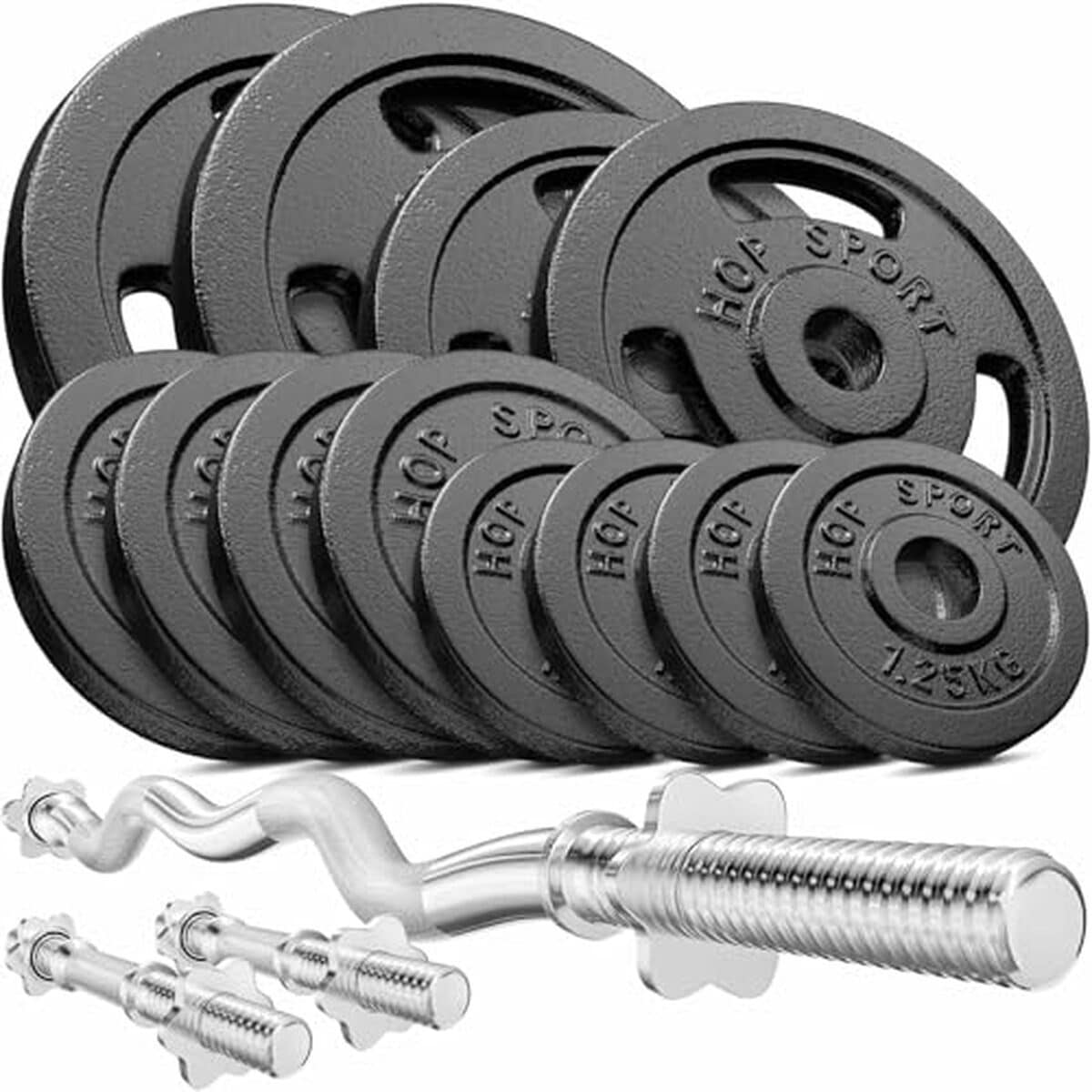 Test des haltères HOP-Sport 57 kg : musculation à domicile
