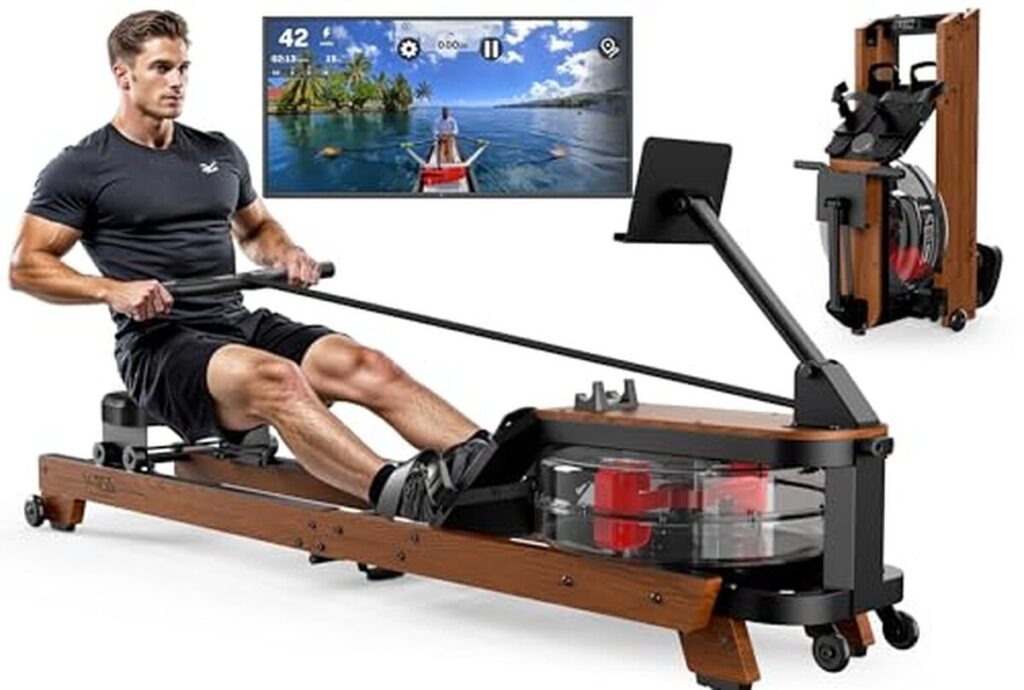 Test du rameur Vowvit pliable en bois : efficacité et design