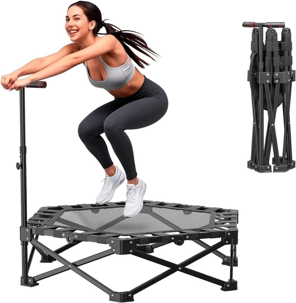 Test : trampoline pliable avec poignée 106, 7 cm