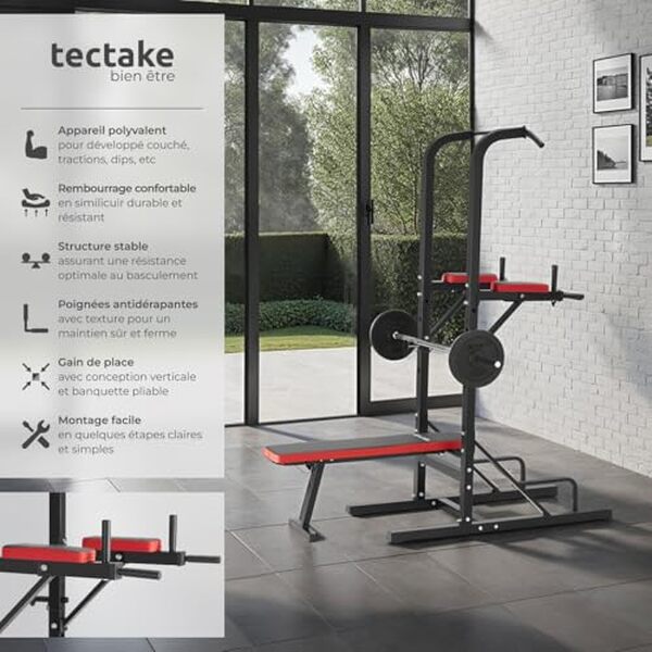 Découvrez notre test détaillé de la station de musculation tectake® pliable : caractéristiques, avantages et performances pour vos entraînements à domicile. 