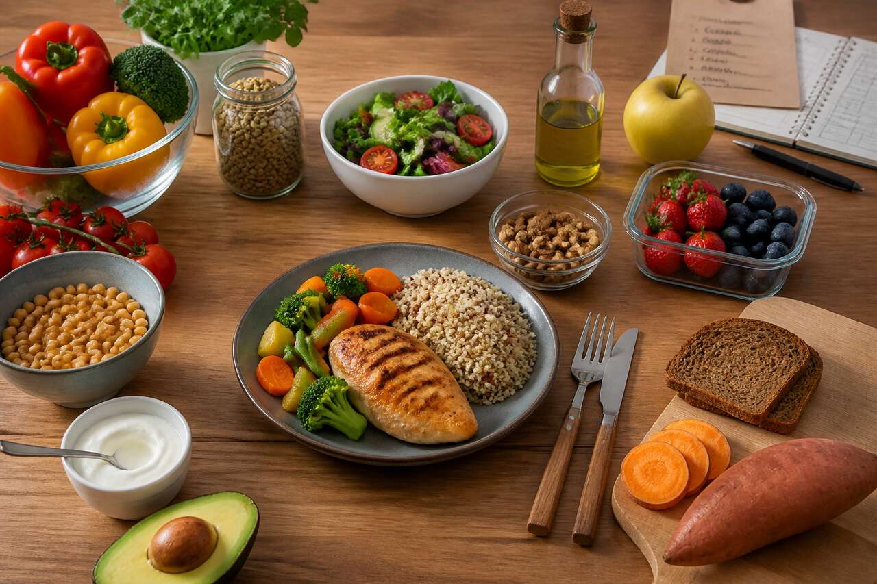 Plan d&rsquo;action sur 7 jours: menus types, liste de courses et routine
