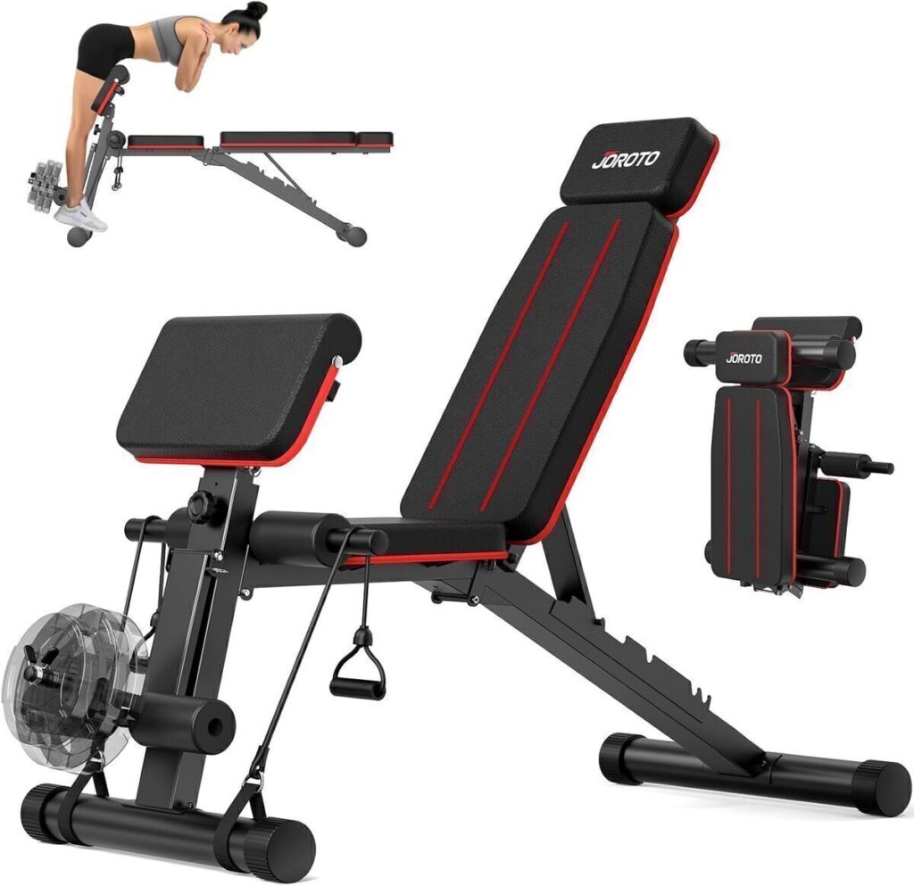 Test du banc de musculation Joroto réglable et pliable 350 kg