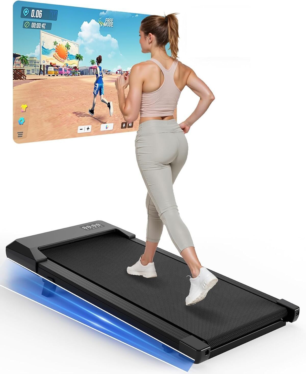 Test du tapis de marche Copant 2.5 HP avec écran LCD et télécommande