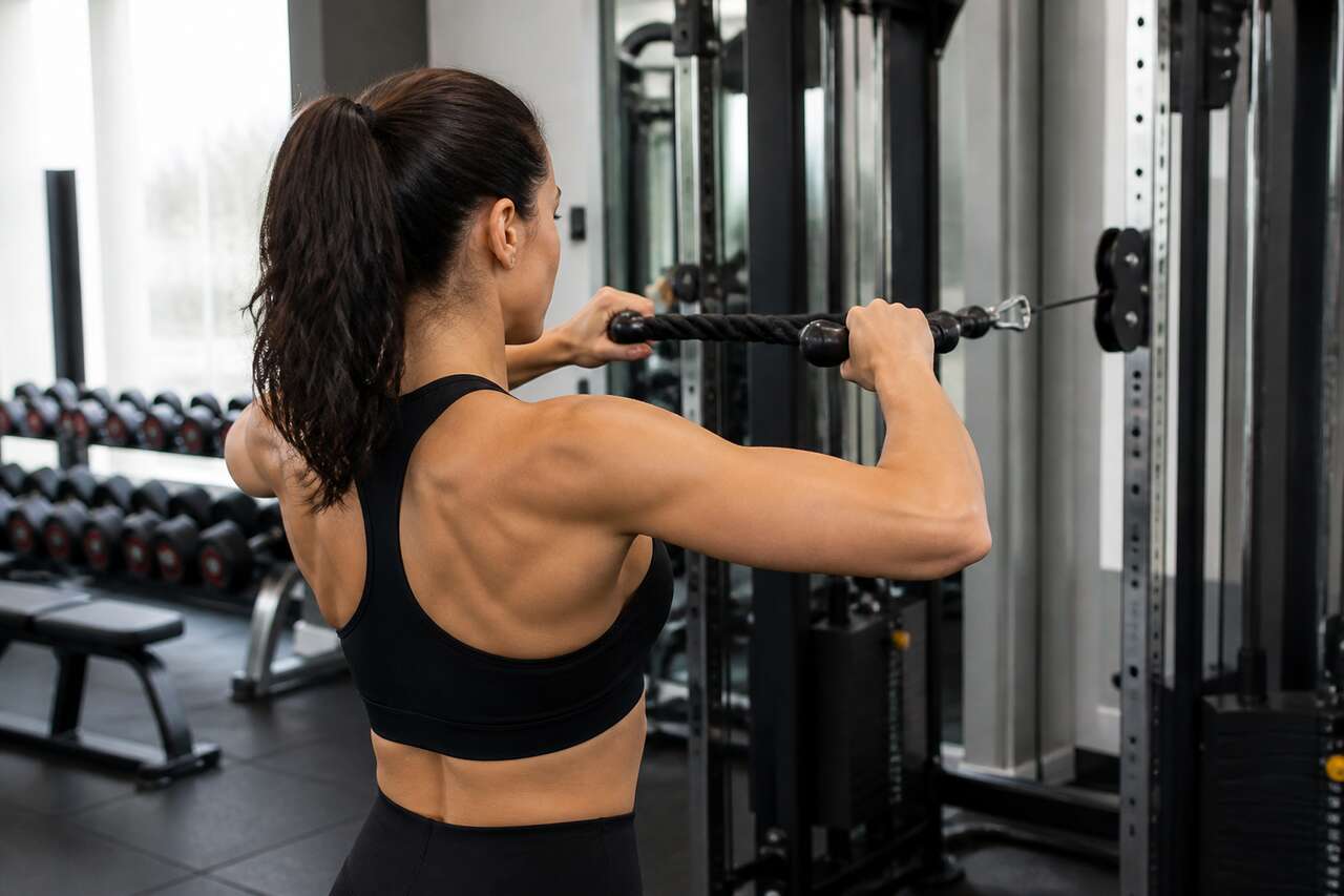 Exercice 2: face pull &agrave; la poulie ou &agrave; l&rsquo;&eacute;lastique pour trap&egrave;zes moyens et posture