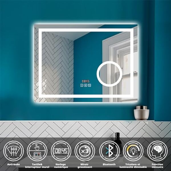 Découvrez notre test détaillé du miroir LED Hapaoso 80x60 cm avec bluetooth et anti-buée : fonctionnalités, avantages et avis pour choisir le meilleur miroir connecté. 