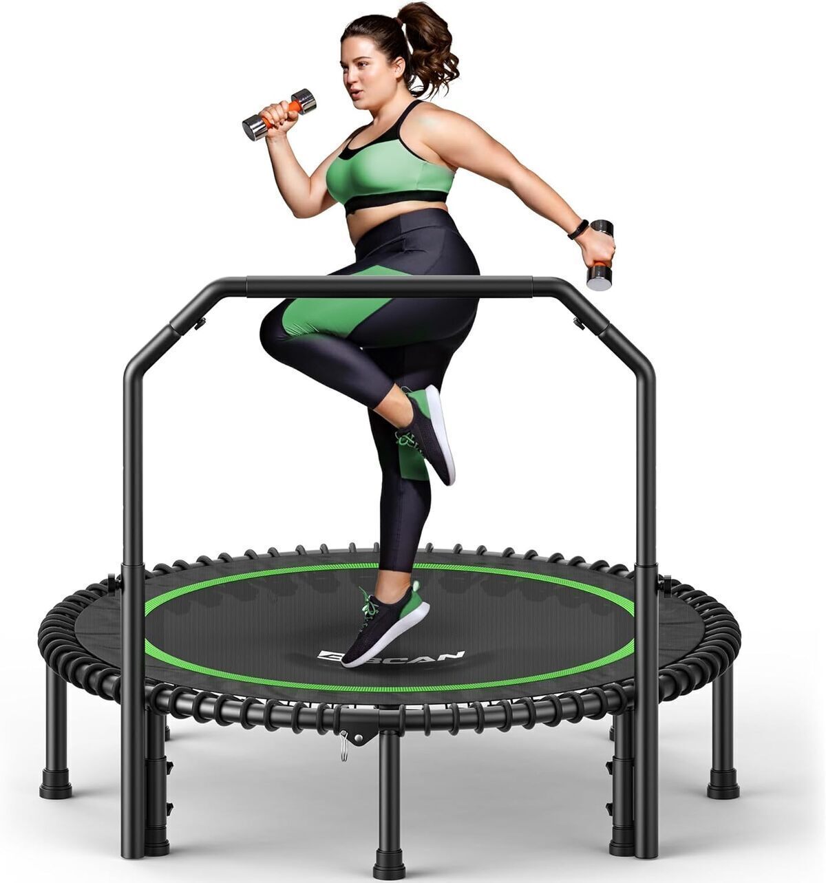Test du trampoline BCAN 122 cm : stabilité silencieuse pour 250 kg