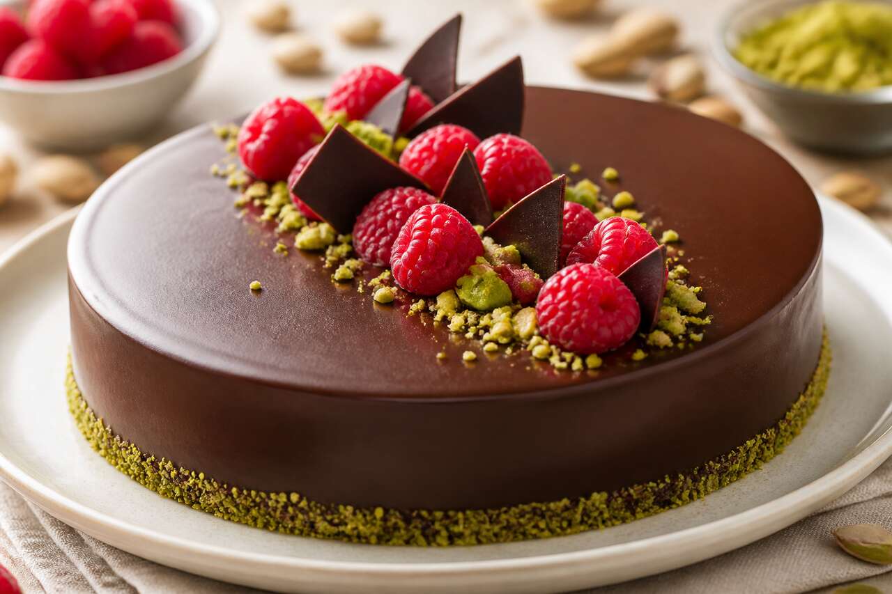Recette de gâteau framboises pistaches chocolat : un délice gourmand !