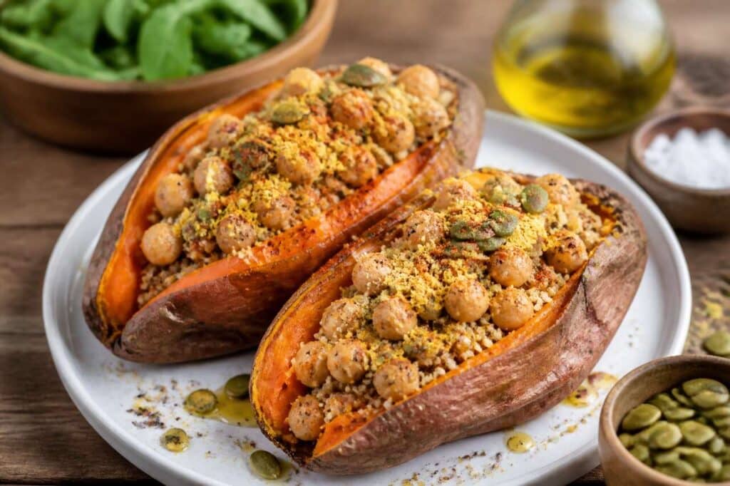 Recette fitness : patate douce farcie saine et savoureuse