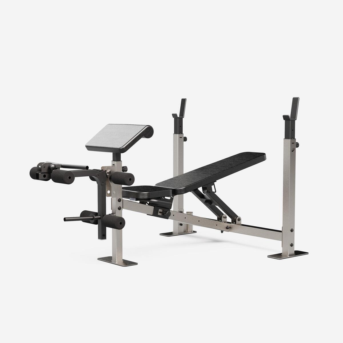 Test : banc de musculation Decathlon avec station biceps et leg curl